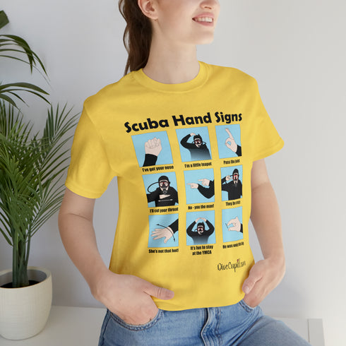 Scuba Hand Signs Fitted T-shirt